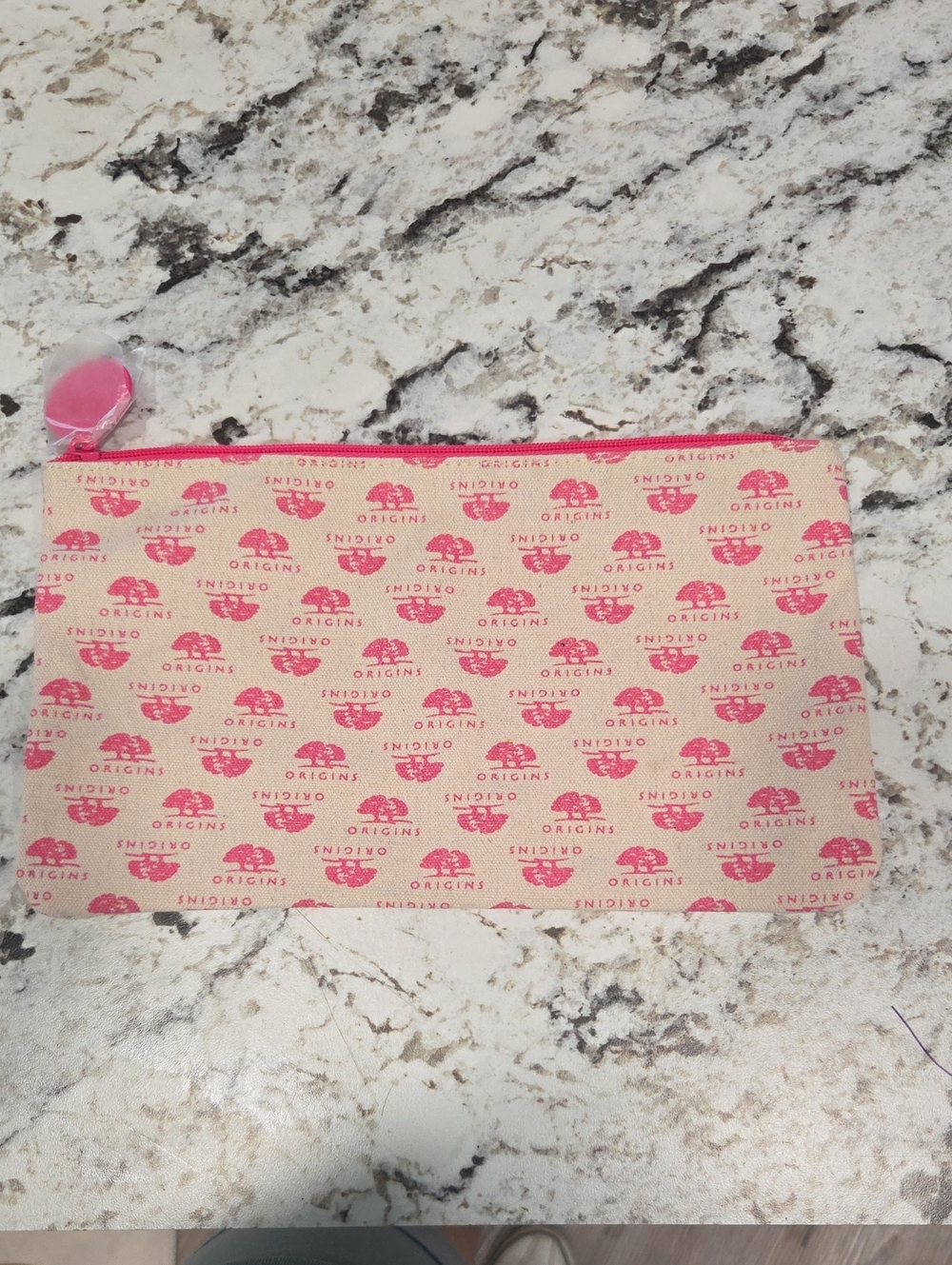Origins Pink Logo Canvas Pouch